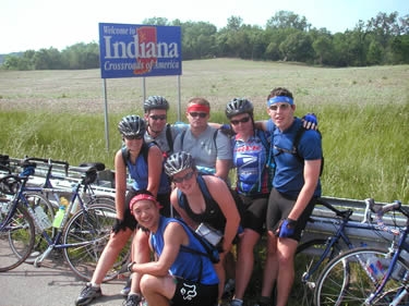 Skye, Fred, Gary, Kelly, Wylie, Jenn, and Thayer celebrate 
our third border-crossing.