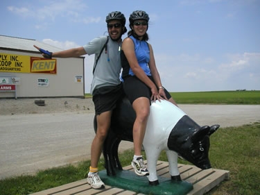 Dawn and Mark traded their bikes for a cement pig. As far as we know, they're still in central Illinois.