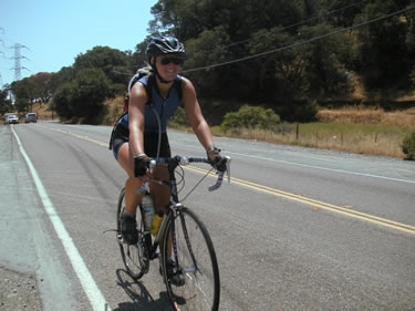 Skye bikes into San Pablo, CA.