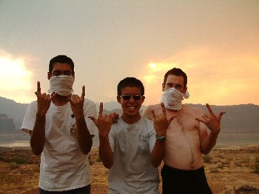 After biking 90 miles, we were hit by 115 degree temperatures, a sandstorm, and forest fires