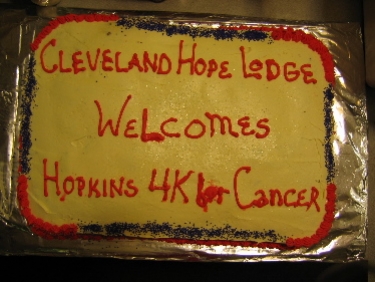 The Hope Lodge in Cleveland gave us quite a warm welcome.