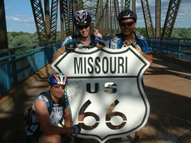 Crossing the Missouri state line- pretty cool!