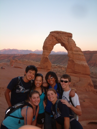 Hiking after an 80-mile bike ride is worth it, if only to catch the beautiful sunset views of the Delicate Arch.