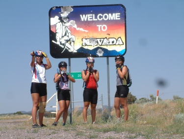 These four girls knew something was amiss the minute we crossed from Utah into Nevada...