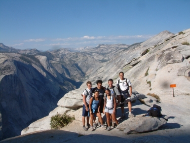 A 17-mile hike up to the Half Dome in between 80+ mile biking days. If only we had known how much our legs would hurt the next morning.