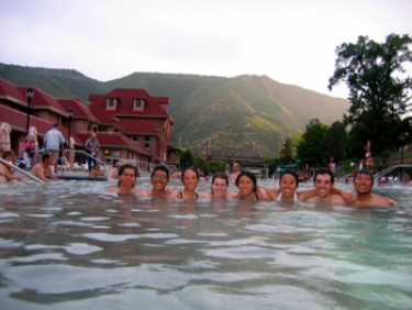 at the glenwood springs hot springs.  perfect thing after a strenuous bike ride