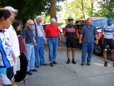 moment of silence with the community of paonia