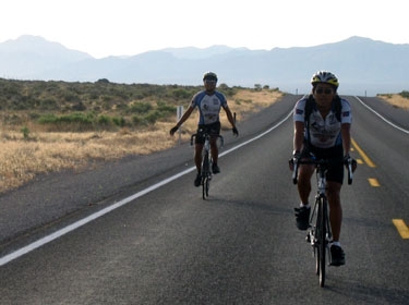 eric broke joe and katie's record for the no-hands challenge.  over 30 miles without touching his handlebars!