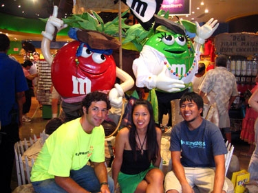 at the vegas m&m store