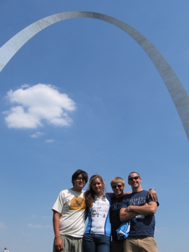 Tom, Allie, Eric and Logan in St. Louis.